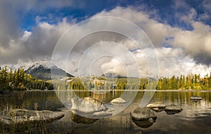 Autumn in the Tatra Mountains,Strbskie Pleso Lake,Slovakia