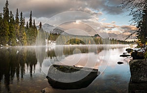 Autumn in the Tatra Mountains,Strbskie Pleso Lake,Slovakia