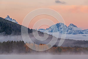 Autumn Teton Landscape at Sunrise