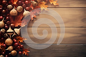 Autumn Thanksgiving background autumn fruits and vegetables Happy Thanksgiving Day