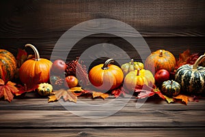 Autumn Thanksgiving background autumn fruits and vegetables Happy Thanksgiving Day