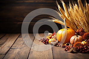 Autumn Thanksgiving background autumn fruits and vegetables Happy Thanksgiving Day