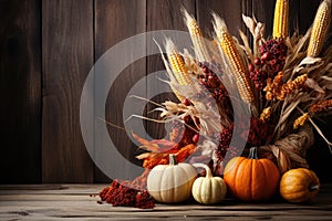 Autumn Thanksgiving background autumn fruits and vegetables Happy Thanksgiving Day