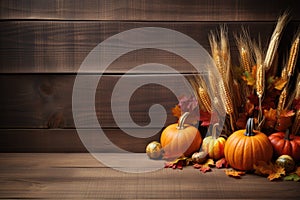 Autumn Thanksgiving background autumn fruits and vegetables Happy Thanksgiving Day