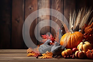 Autumn Thanksgiving background autumn fruits and vegetables Happy Thanksgiving Day