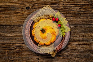 Autumn and Thanksgiving dinner place setting