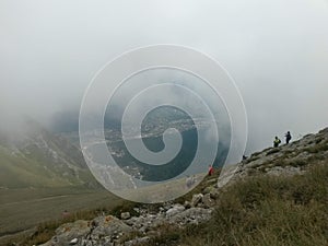 Autumn time at high altitudes in top of the rocky mountains