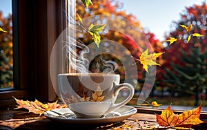 Autumn Tranquility Cozy Moments by the Window