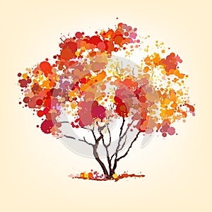 Autumn tree of blots photo
