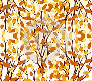 Autumn tree. Fall Leaves Background
