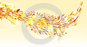 Autumn tree. Fall Leaves Background