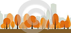 Autumn tree icon vector