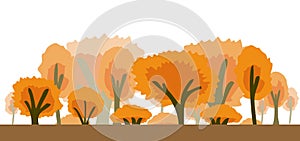 Autumn tree icon vector