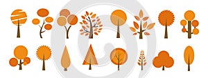 Autumn tree icon vector