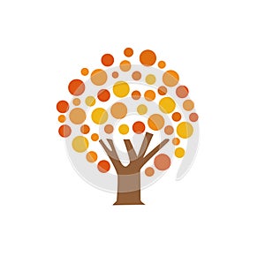 Autumn tree vector illustration