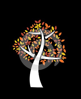 Autumn tree vector illustration