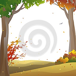 Autunno alberi telaio 