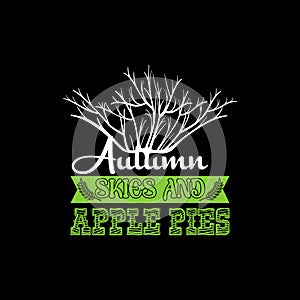 Autumn Typographic t-shirt design. photo