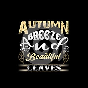 Autumn Typographic t-shirt design. photo