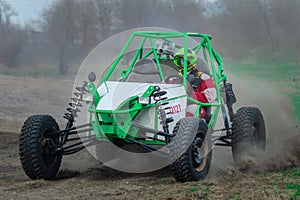 Autumn UTV, ATV & offroad dusty driving