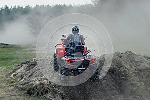 Autumn UTV, ATV & offroad dusty driving