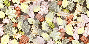 Autumn vector seamless background