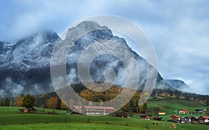 Autumn in the vicinity of the town of Ramsau