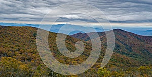 Autumn View of the Blue Ridge Mountains, Virginia, USA