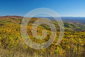 Autumn View of Blue Ridge Mountains and Piedmont Valley