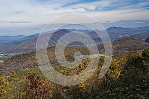 Autumn View of the Blue Ridge Mountains, Virginia, USA