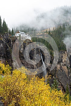 Autumn View of Bridal Veil Falls - Vertical