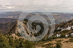 Autumn view of Ciucas mountains