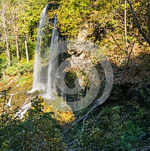 Autumn View Falling Springs Waterfall, Covington, Virginia