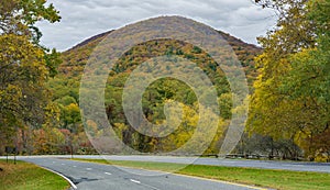 Autumn View of Flat Top Mountain