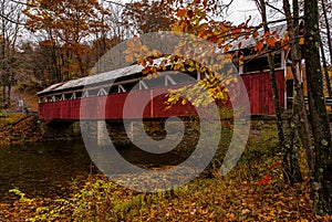 Historic Lower Humbert Covered Bridge - Autumn Splendor - Somerset County, Pennsylvania