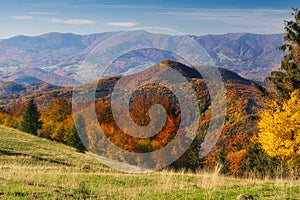 Autumn view from Horny diel in Nizke Tatry