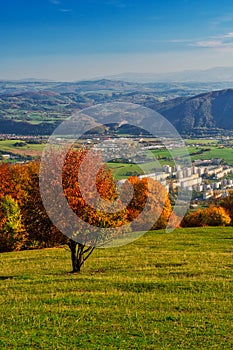 Autumn view from Horny diel over Banska Bystrica town