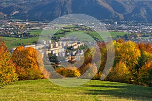 Autumn view from Horny diel over Banska Bystrica town