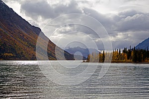 Autumn view of Kathleen Lake, Yukon Territories, Canada