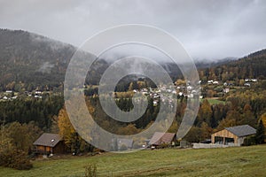 Autumn view, Le syndicat, Vosges, France