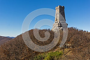 Autumn view of Monument to Liberty Shipka, Bulgaria