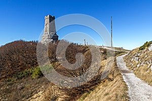 Autumn view of Monument to Liberty Shipka, Bulgaria