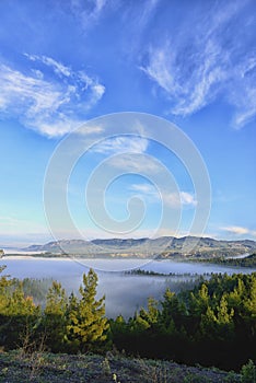 Autumn view from mountains