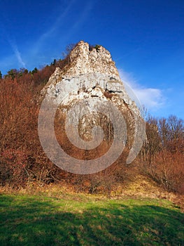 Autumn view of Ostra Skala, Slovakia