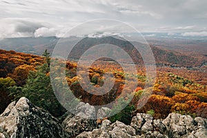 Autumn view from Ravens Roost Overlook, on the Blue Ridge Parkway in Virginia photo