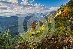 Podzimní pohled ze Siance v pohoří Muranska Planina