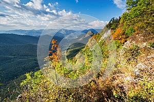 Podzimní pohled ze Siance v pohoří Muranska Planina