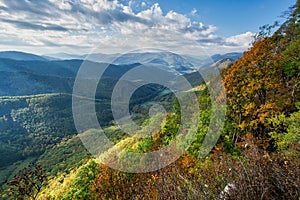 Podzimní pohled ze Siance v pohoří Muranska Planina