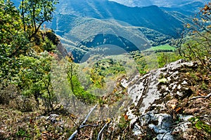 Podzimní pohled ze Siance v pohoří Muránska planina