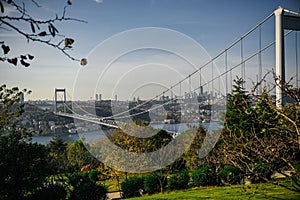 10 November 2020 Istanbul Turkey. Fatih Sultan Mehmet Bridge.